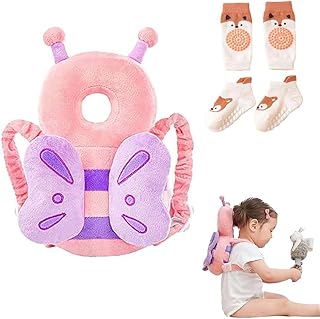 Bambebe Baby Head Protection Pillow Backpack Safety Pads Adjustable Size Protector for 4-24 Months Toddler Safety Helmet Harness Walking