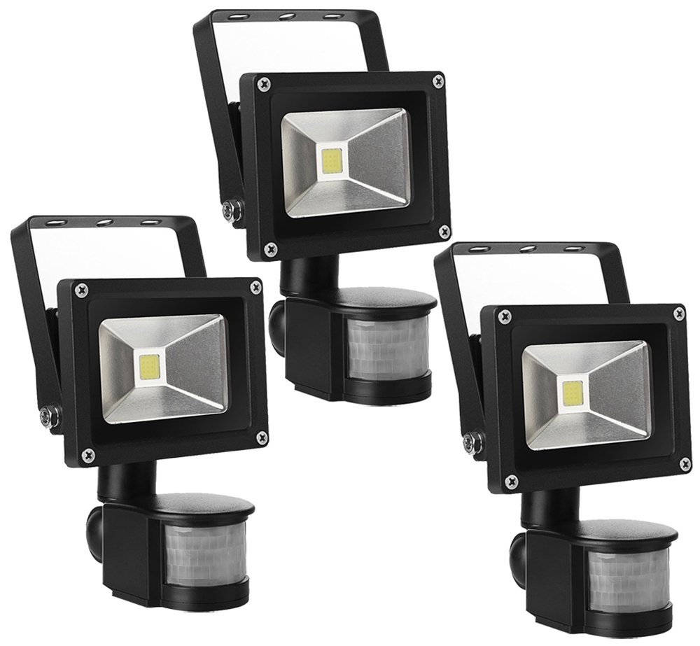 10 W Warm White Spotlight LED Video Light Illumination of LED Lumi ¨ ¨ re lumi ¨ ¨ re Subject with Motion D ¨ ¦ tecteur 3 Pieces