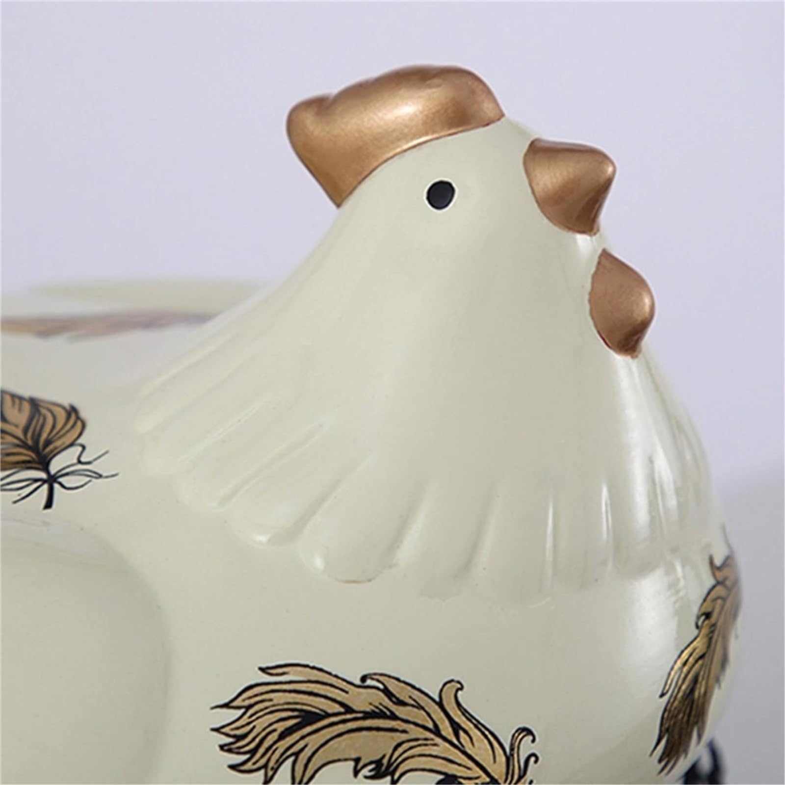 koszyczki na jajka z drutu, Kosz do przechowywania jajek z drutu metalowego z ceramicznym blatem do kuchni, 19,5 x 22 cm, wielokolorowy(A)