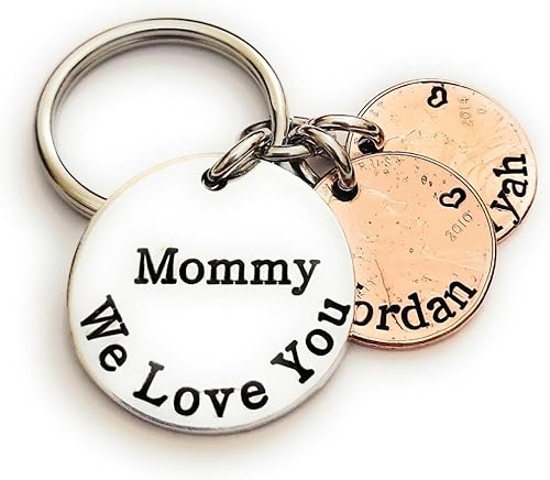 Tucker's Trinkets And Treasures Personalized Bar, We Love You Key Chains, Gift for Mom, Gift for Dad, Family Names
