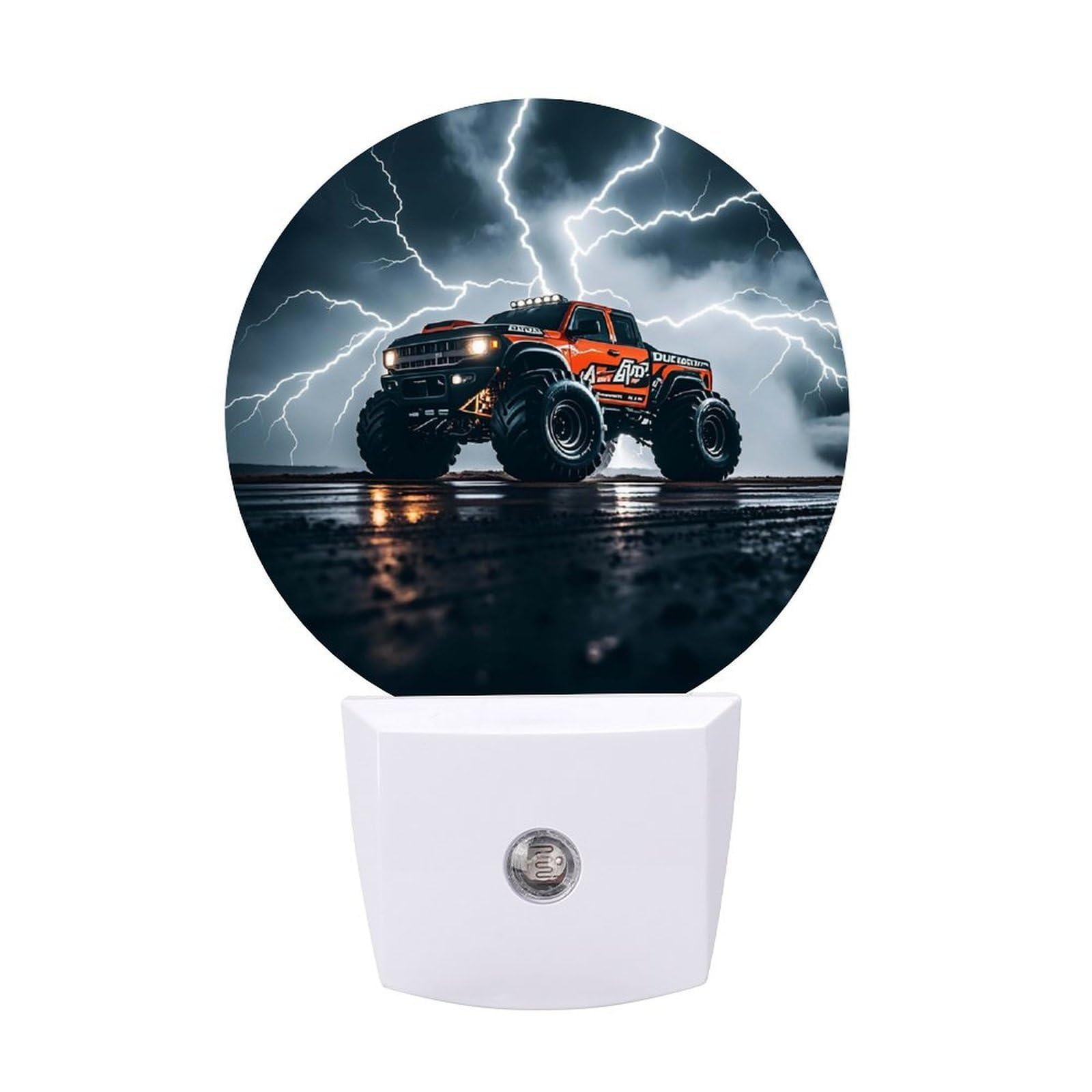 Monster Truck Black Sky LED Night Lights Plug Into Wall