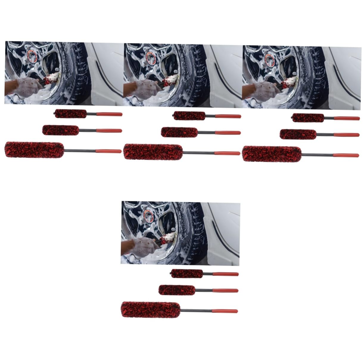 Gatuida 12stücke Teiliges Auto-reinigungsset Felgenbürsten Aus Flexibles Design Für Müheloses Rad Und Reifenputzen Langlebig Anwendung