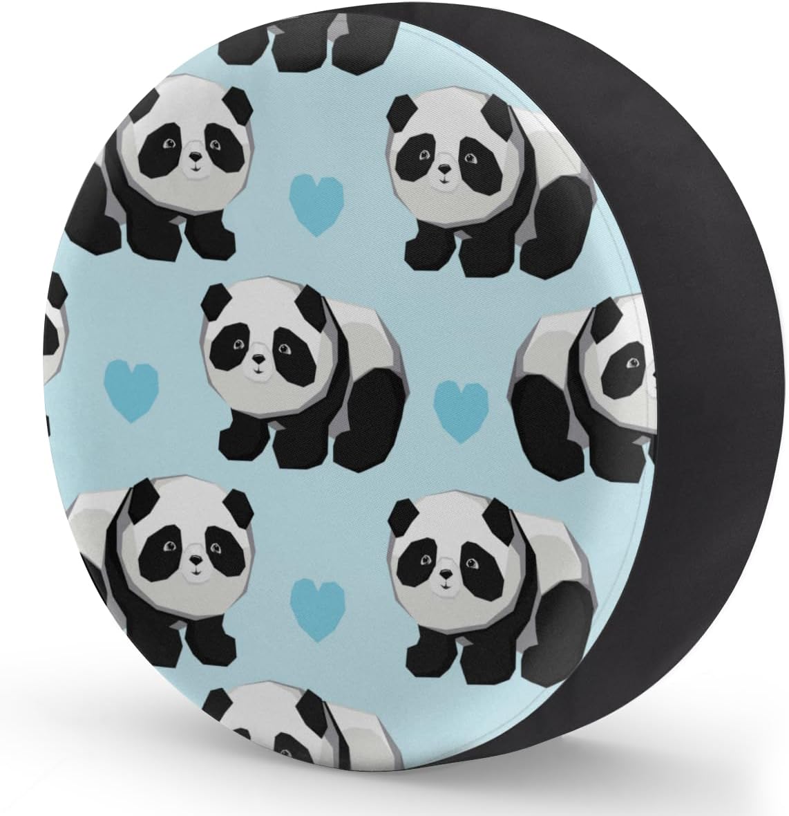 Cute Pandas Baby Tire Covers Portable Spare Tire Cover Soft Durable Waterproof Dustproof Set of 4 Bags 16 Inches for Car Truck SUV Trailer Camper