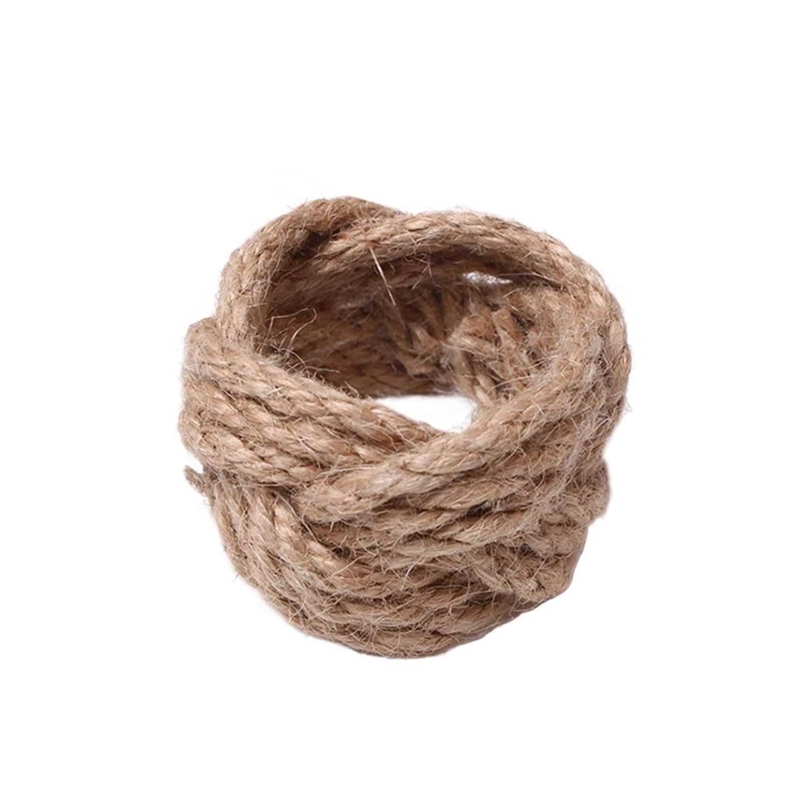 Lot de 32 ronds de serviette tissés en lin naturel marron fait à la main pour décoration de table de mariage ou d'anniversaire