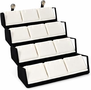 COURAGE ; BE THE CHANGE Courage12 Pair Velvet Earring Organizer Box – Foldable Jewelry Storage Case with Soft Padded Slot... Price In India