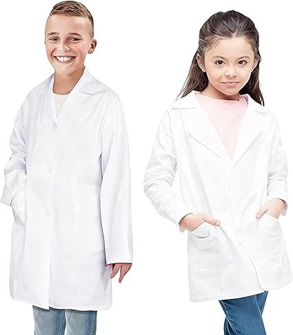 Générique Blouse Blanche Enfant, Coton Blouse Chimie Avec Carte De