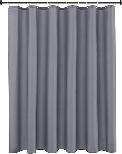 Biscaynebay - Cortinas de ducha de tela de calidad de hotel, resistentes al agua, ojales resistentes a la corrosión, parte inferior con peso lavable