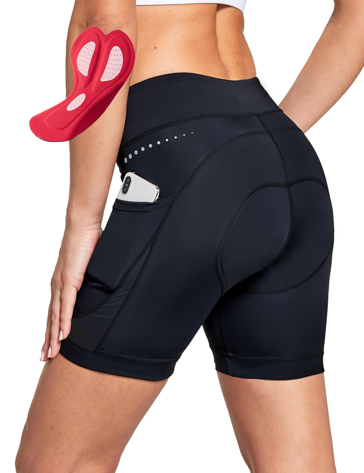 baleaf Radlerhose Damen (L, 1-schwarz)