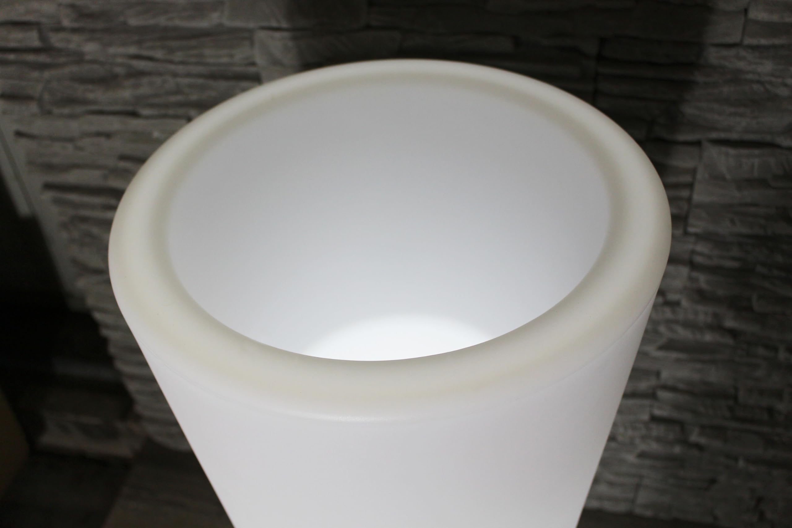 Arnusa Vaso da fiori moderno illuminato 90x37 cm fioriera PL404S vaso da fiori LED RGB con batteria e alimentatore per interni ed esterni
