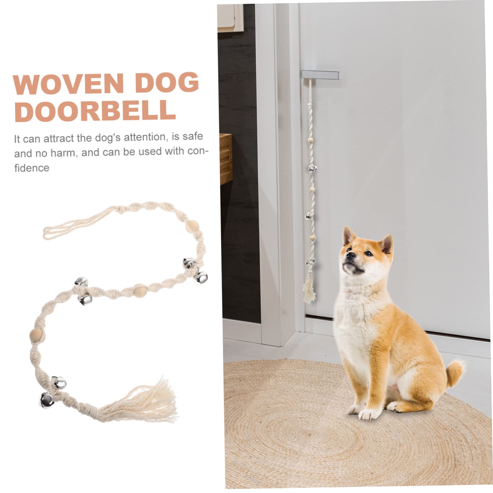 POPETPOP 4piezas Timbre Colgante para Perros Decoración Creativa y Funcional Accesorio De Entrenamiento para Mascotas para Puertas y Entrenamiento De Perros