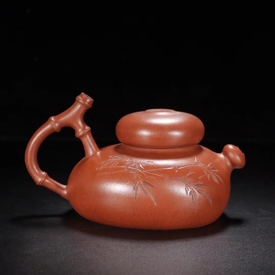 中国美術・三本足太極壺・宜興原鉱紫砂・茶壺・茶道具・置物 中国美術・三本足太極壺・宜興原鉱紫砂・茶壺・茶道具・置物
