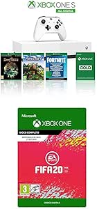 Xbox One S 1TB - All Digital Edition + 3 Digital Games (Sea of Thieves, Minecraft, Fortnite Legendary Evolving Skin &amp; 2000 V-Bucks) + FIFA 20