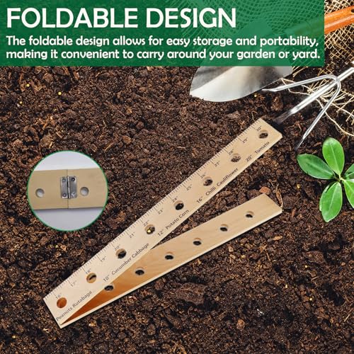 Regla Plegable de Madera para Siembra Precisa en Jardín miniatura 2