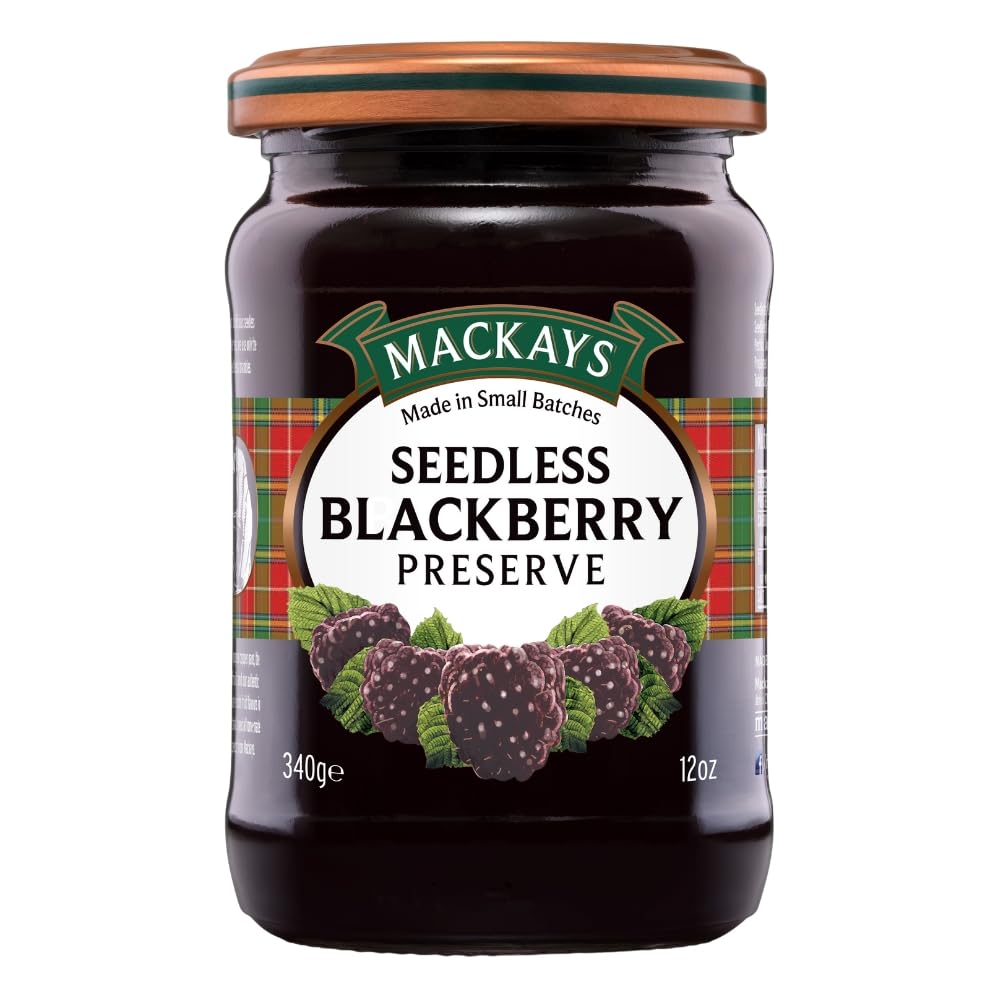 Sponsored Ad - Seedless Blackberry Preserve Jam 340gm | Imported from Scotland | Made with Whole Fruits | Vegan | Gluten-Free | No Artificial Colors or Preservatives