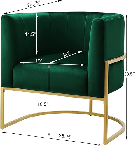 Miniatura 7 de 24KF Mid-Century - Silla tapizada para sala de estar, con textura de terciopelo suave, con soporte de metal, 70163-azul marino