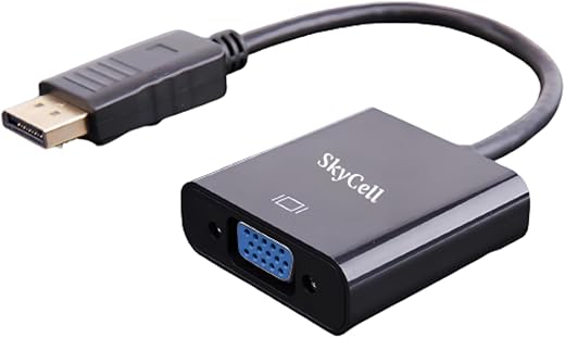 SKYCELL VGA to HDMI Converter Adopter Cable 1080P for Computer, Laptop, TV, Preojectors Black