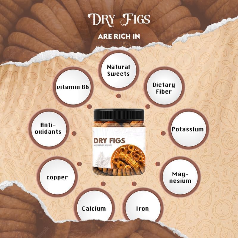SS Premium Dried 100g Anjir| Dry Figs | Nutritious & Seedless Anjeer | Dry Fruit for Healthy Snacking l No Added Preservatives