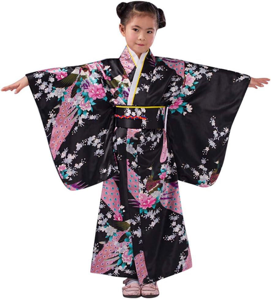 4-10years Toddler Kids Baby Girls Outfits Clothes Kimono Robe Japanese Traditional Costume for Birthdays Family Parties Christmas Baby Gifts Baby Photoshoot