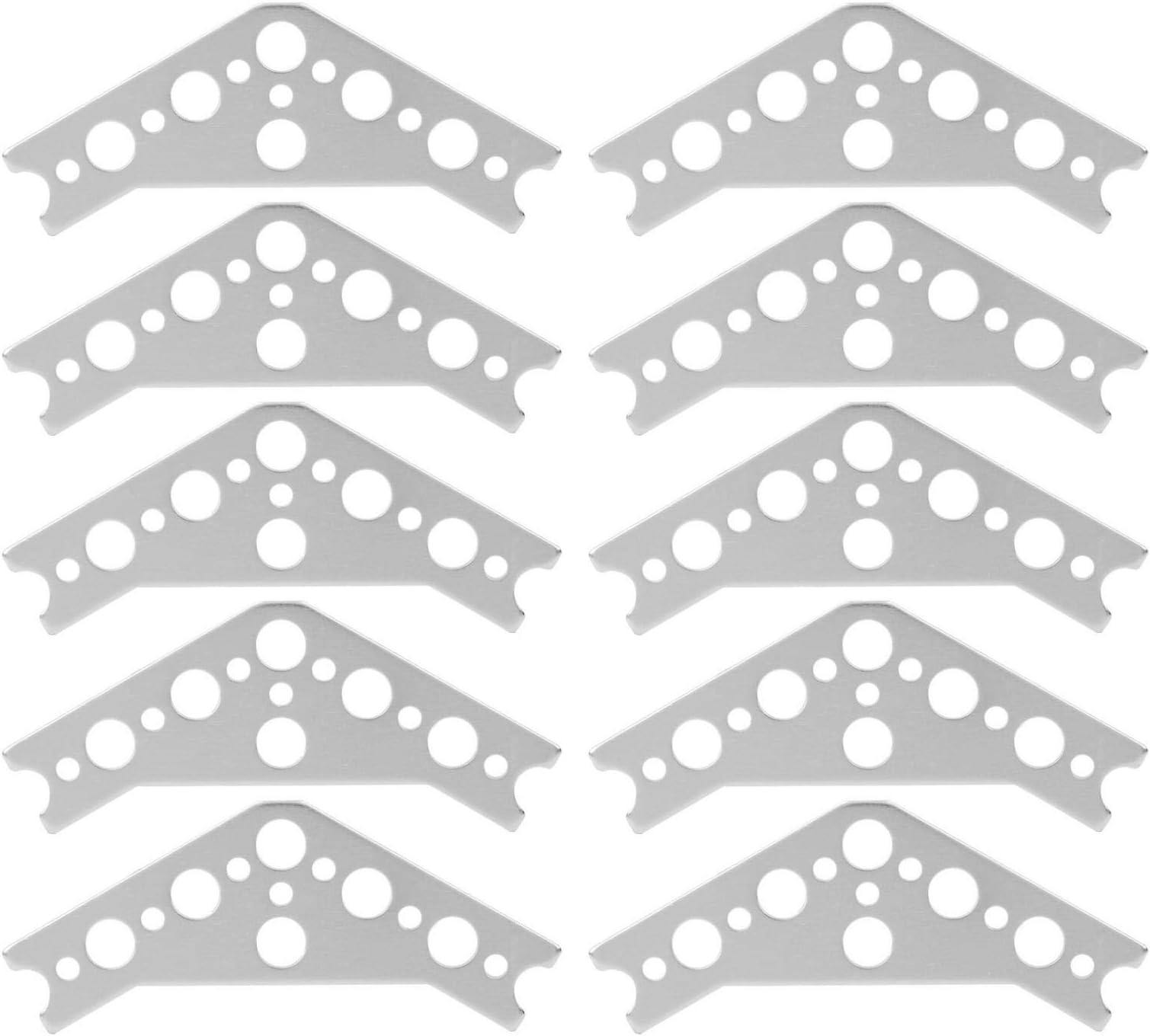 Kuuleyn10 Pcs Gusset, 120 Degrees 7005 Aluminum Robotic Connection Gusset Bracket Corner Brace Board Join Structural Components Robotics Connector Bracing Boards for TETRIX PRIME