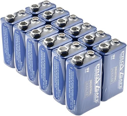 Miniatura 3 de PRO-SAFE Paquete de 12 baterías alcalinas industriales de 9 voltios