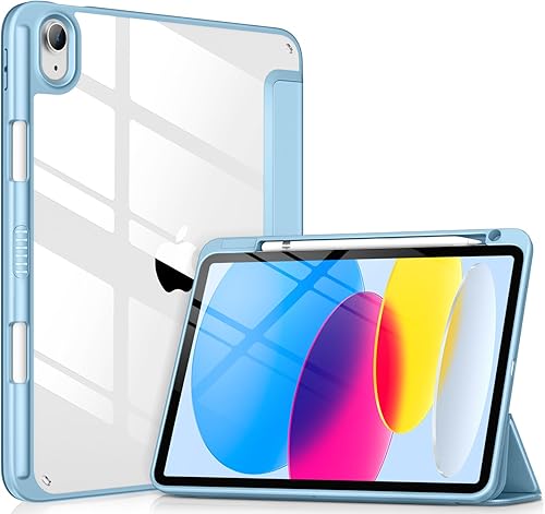 Miniatura 37 de VIKESI - Funda para iPad (A16) 11 pulgadas 2025 y iPad 10ª generación 10.9 pulgadas 2022, con parte trasera transparente y marco de TPU a prueba