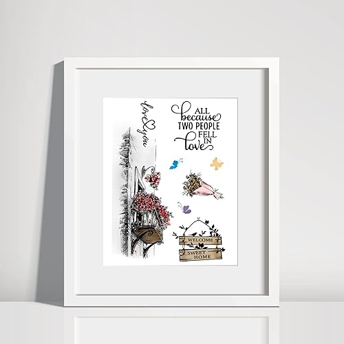 Miniatura 3 de Sellos transparentes de flor de primavera para hacer tarjetas, palabras de dulce hogar, sellos de goma transparente para decoración de tarjetas