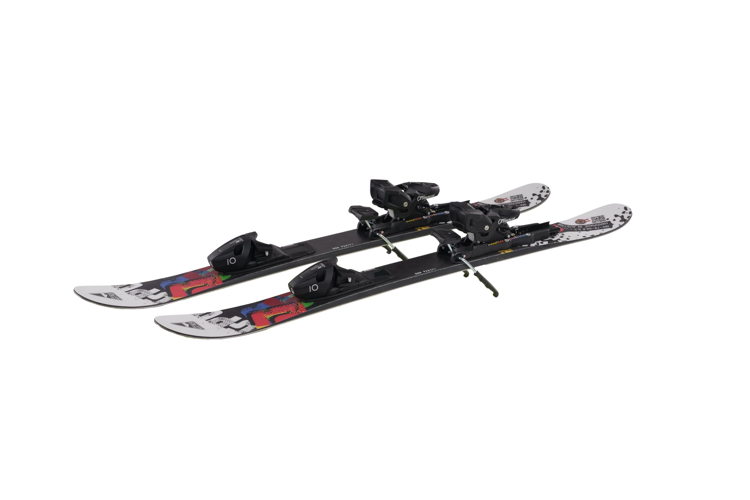 GPO Snowblade Snowkid | Ski Court avec Attache de sécurité Tyrolia-SR-10 | 99 cm de Longueur | Big Foot-Ski pour Homme et Femme