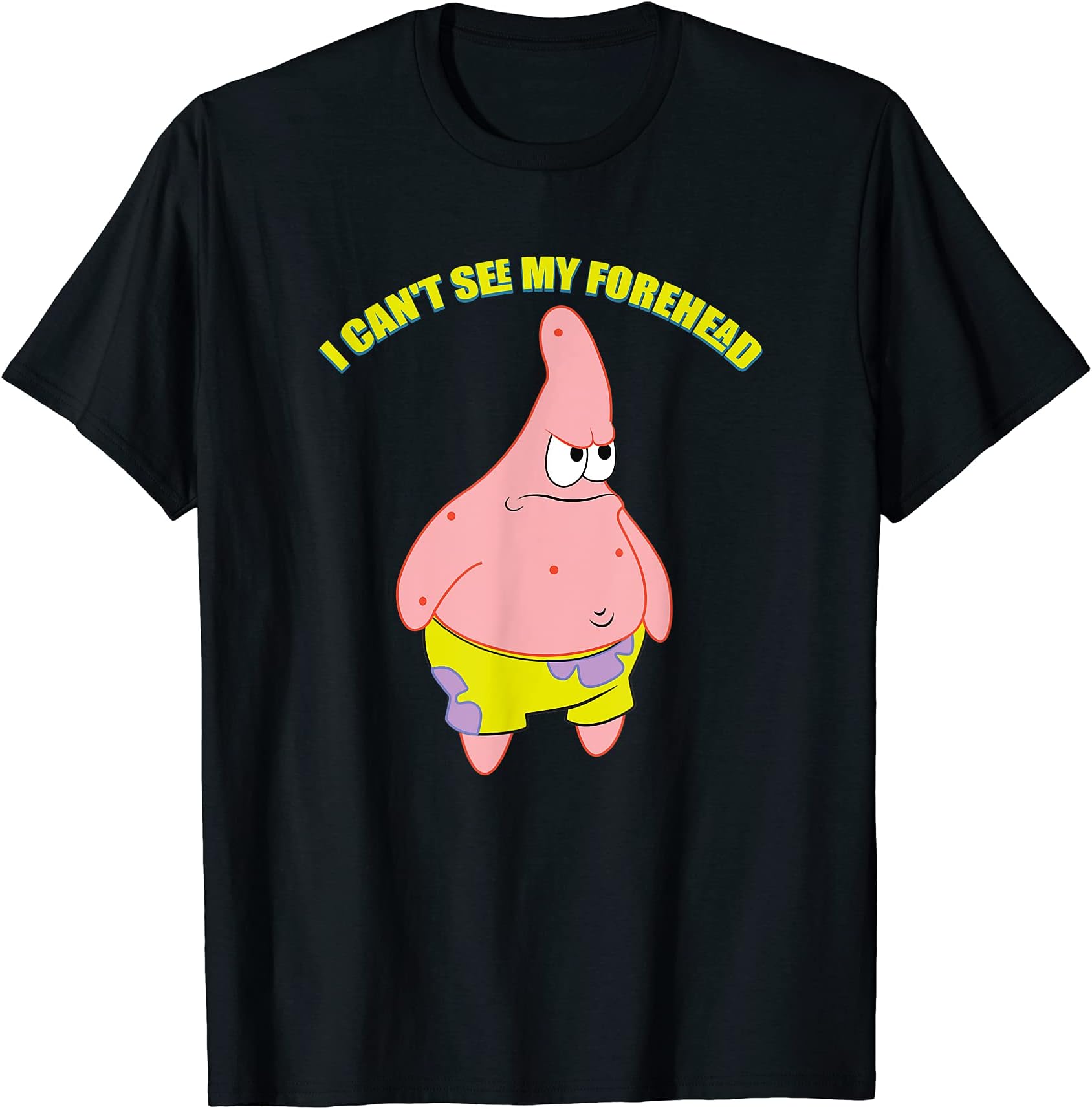 Mademark x SpongeBob SquarePants - Patrick Star - I Can't See my Forehead T-ShirtOEKO-TEX STANDARD 100