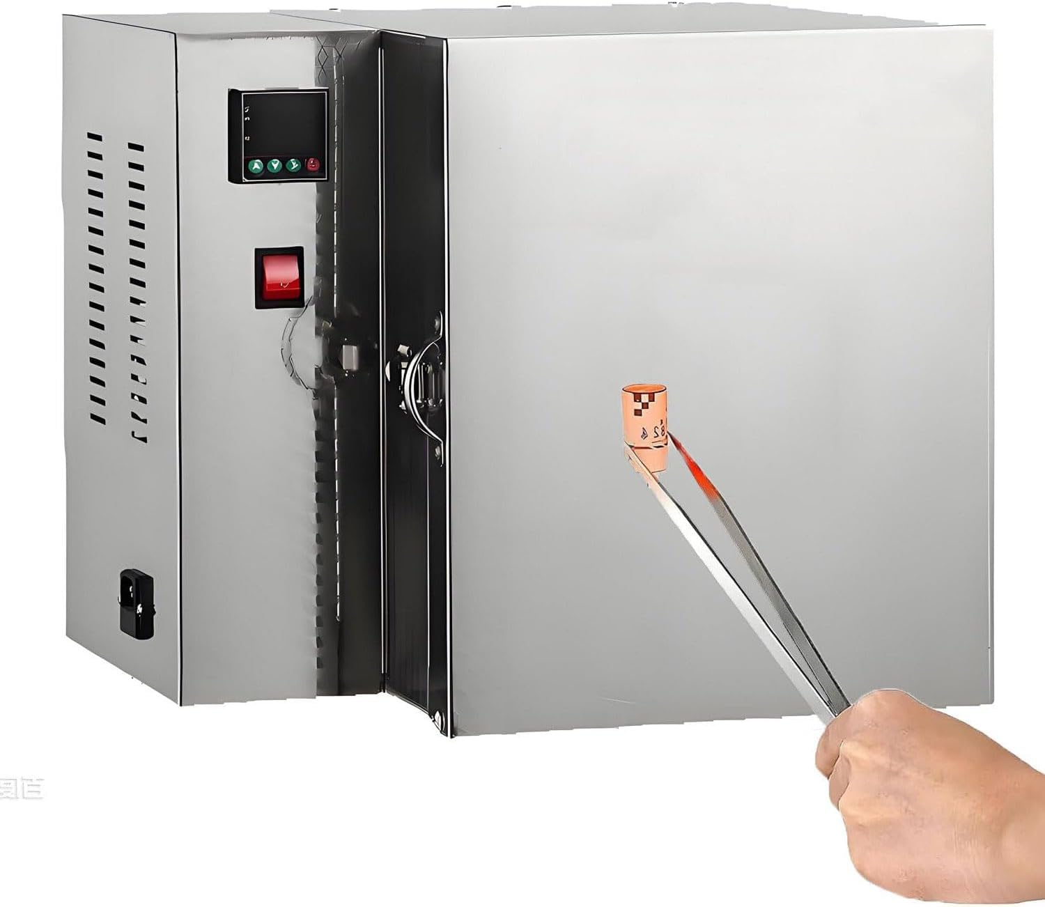 Genérico Horno eléctrico de fundición de joyería de 1500 W - Horno de sobremesa para fundir Metales, Horno de joyería de Alta Temperatura de 800 ℃
