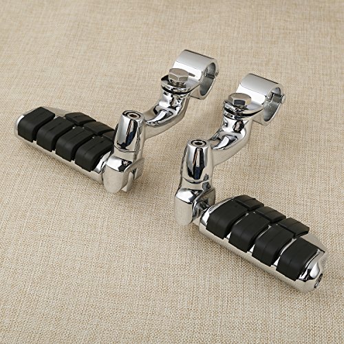 XMT-MOTO 1 1/4" Universal Highway Long Foot Peg Footrest For Kawasaki Harley Suzuki Bar