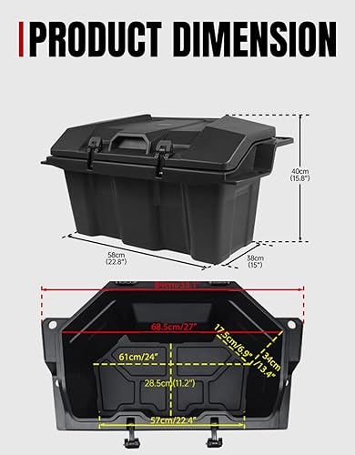 Miniatura 5 de A & UTV PRO Caja de carga trasera de 73 cuartos para Polaris RZR PRO XPPRO XP 4 2020-2023, accesorios RZR Turbo R 2022-2023, contenedor de