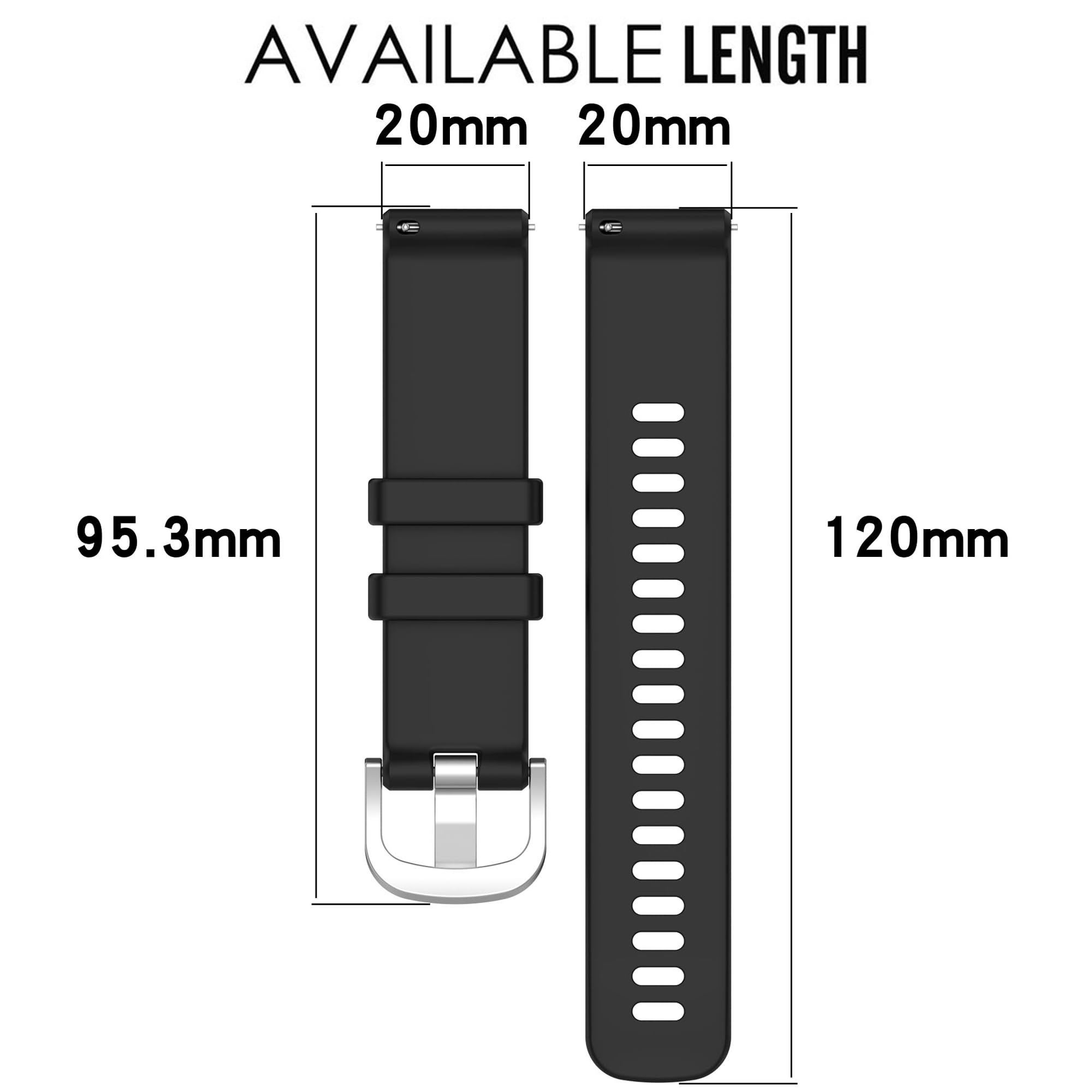 Bracelet pour Garmin Vivoactive 5, bracelet de rechange en silicone souple pour Garmin Vivoactive 6/Forerunner 55/Forerunner 165 (pas de tracker, bracelets de rechange uniquement)
