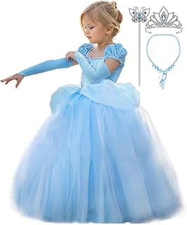 Cinderella Dress Princess Costume Halloween Party Dress up Blue - Buy now