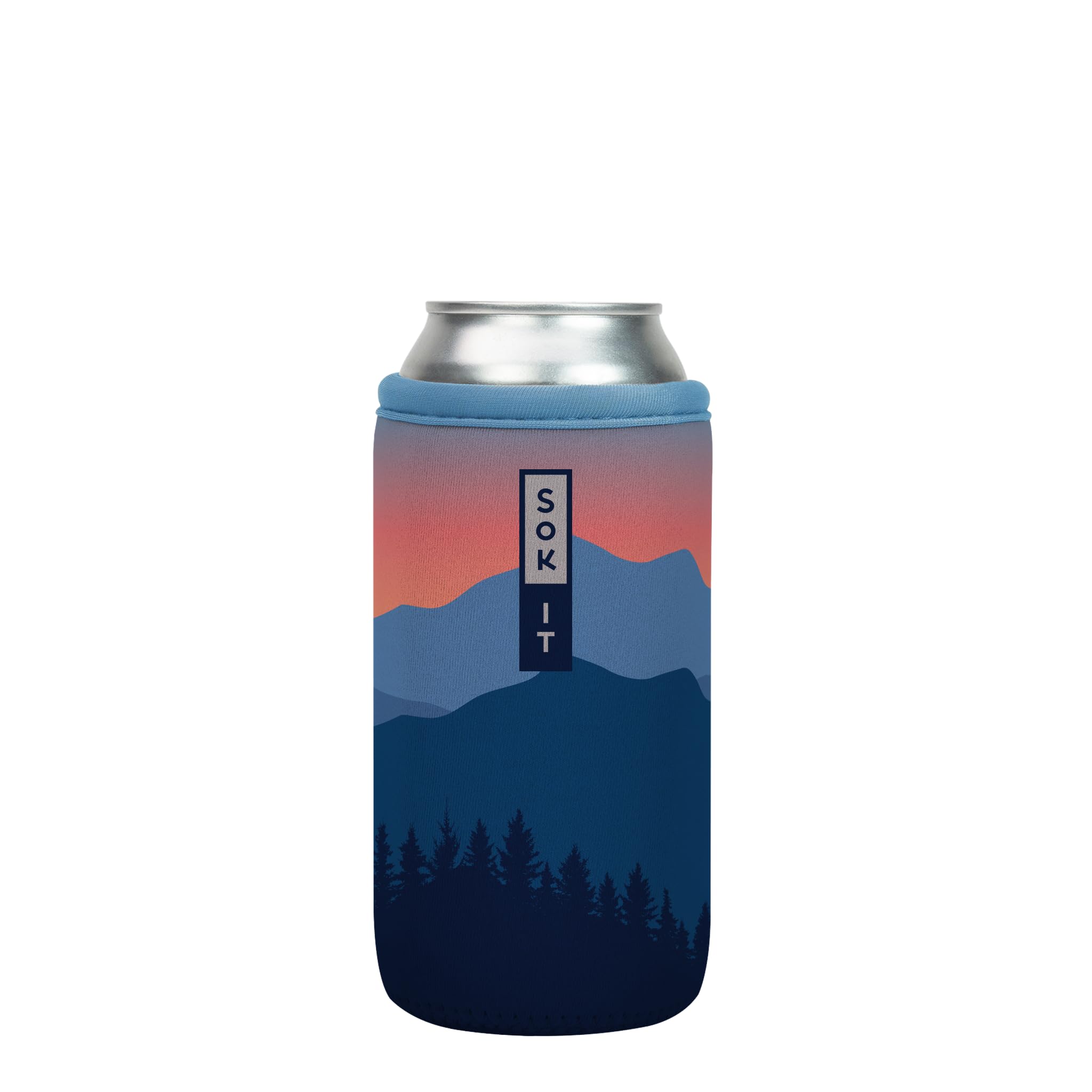 Sok It CanSok Sleeve for Beer & Soda Insulated Neoprene Cover (Blue Ridge, 16oz Can Sleeve)