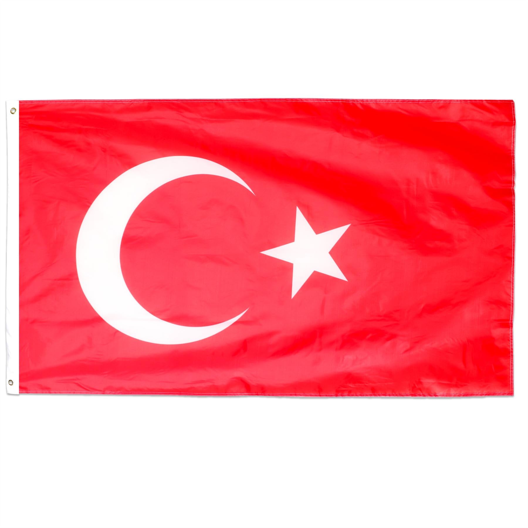 Large Turkey Flag - 5ft x 3ft Turkish Flag - Euros Football Supporter Indoor Outdoor Decoration