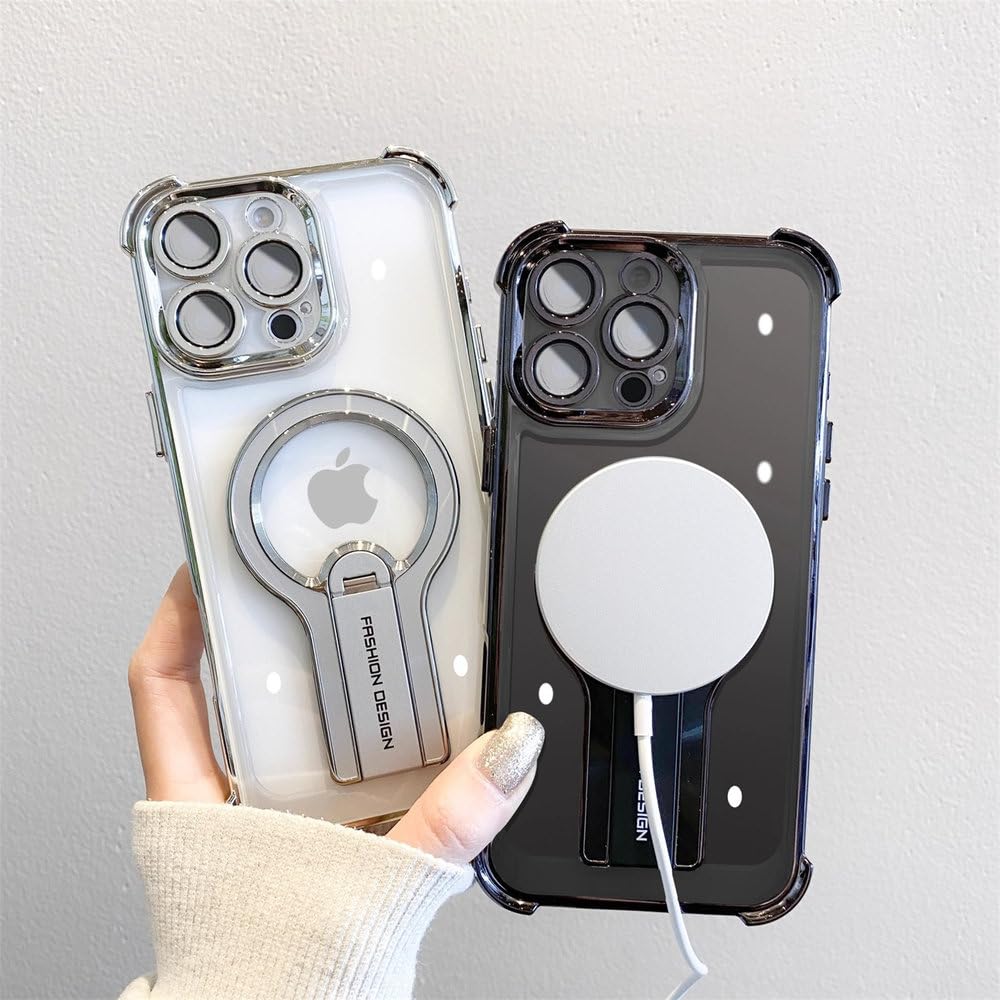 Składane etui magnetyczne do iPhone'a 17 16 15 14 13 12 Pro Max 17 Air 16 15 14 Plus, matowe, odporne na wstrząsy, z ładowaniem bezprzewodowym, fioletowe, do iPhone'a 17 Pro Max