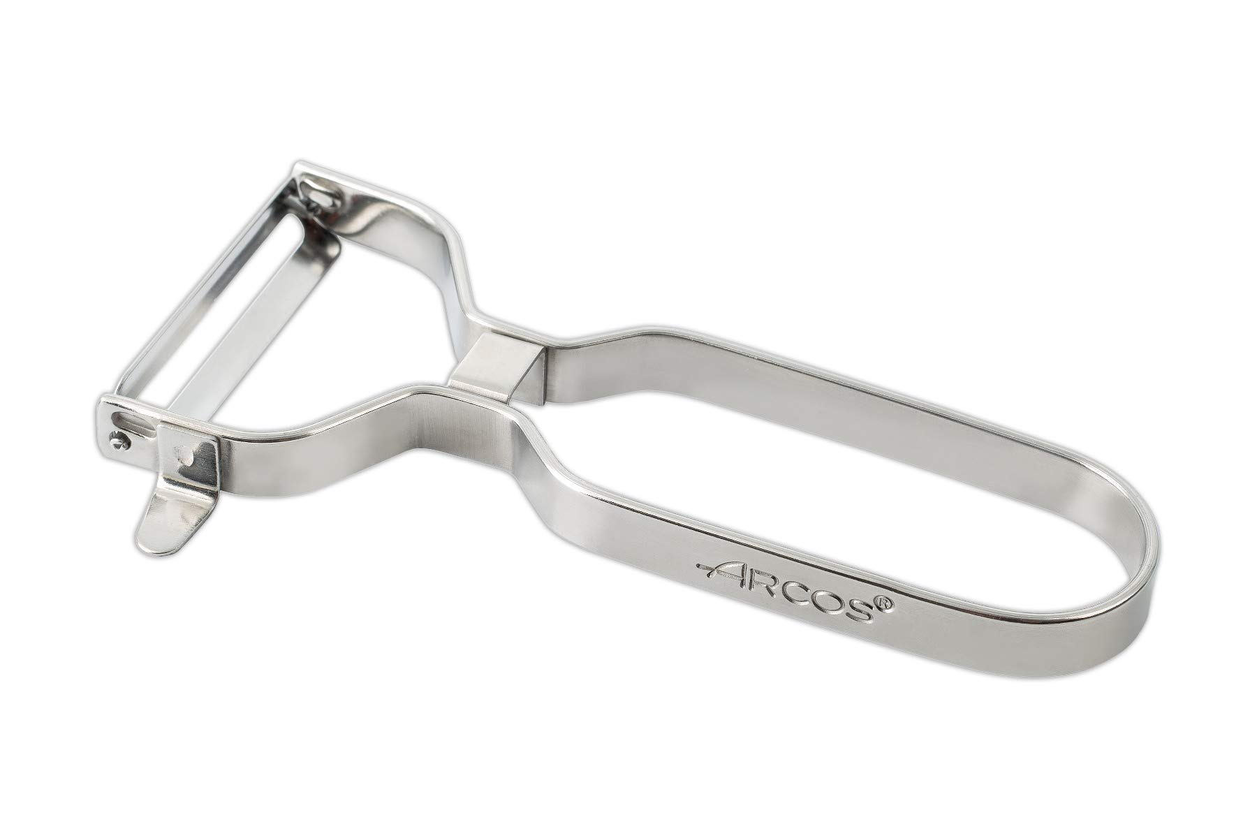 Arcos 807610 Juego Cuchillos de Cocina de 3 piezas, Acero_Inoxidable, Blanco & Gadgets Profesionales, Pelador de Frutas Pelador de Verdura, Acero Inoxidable Cromado, Color Plata, 110 mm