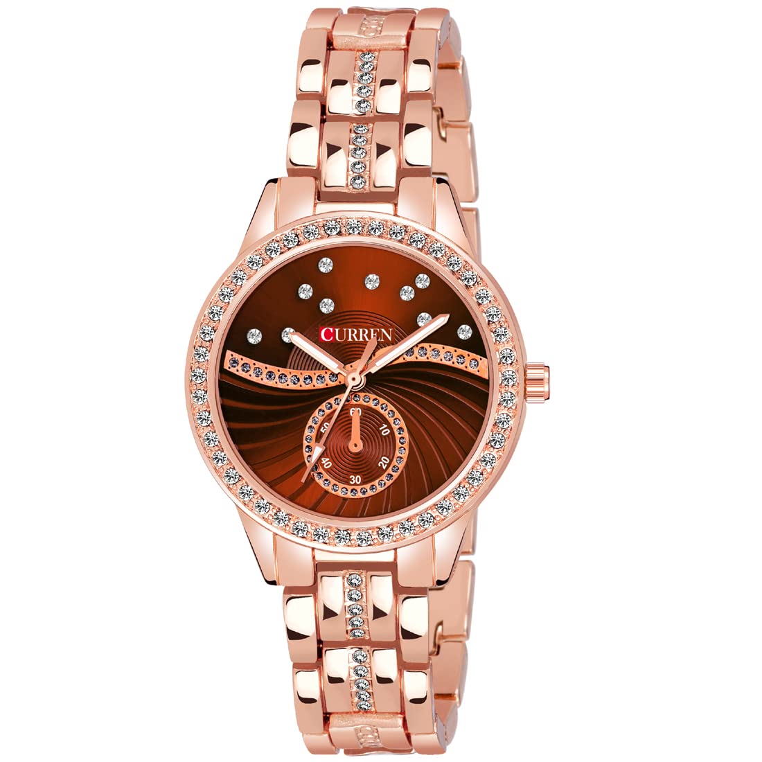 CURREN 1342 Fashion Casual Stainless Steel Watches Womens Dress Rhinestone Quartz Wristwatch Ladies Gifts (B0B7WFJWGM) Amazon Price History, Amazon Price Tracker