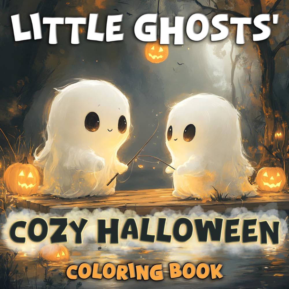 Little Ghosts’ Cozy Halloween Coloring Book: Memories of a Little Ghost’s Happiest Halloween: A Cute and Spooky Coloring Adventure for Kids and Adults