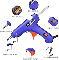 Vista 2 de Mini pistola de pegamento caliente, paquete de 8 pistolas de pegamento caliente para manualidades con 40 varillas, pistola de pegamento derretida