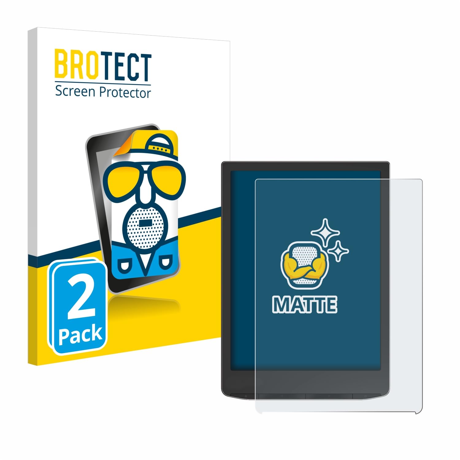 brotect 2-Pack Screen Protector Anti-Glare compatible with PocketBook InkPad 4 Screen Protector Matte, Anti-Fingerprint Protection Film