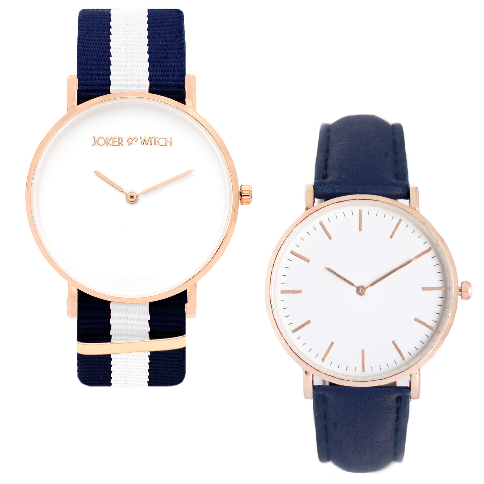 Joker & Witch Stainless Steel Olly & Maddy Couple Analogue Watches, White Dial, Black Band (B08KQB3Y85) Amazon Price History, Amazon Price Tracker