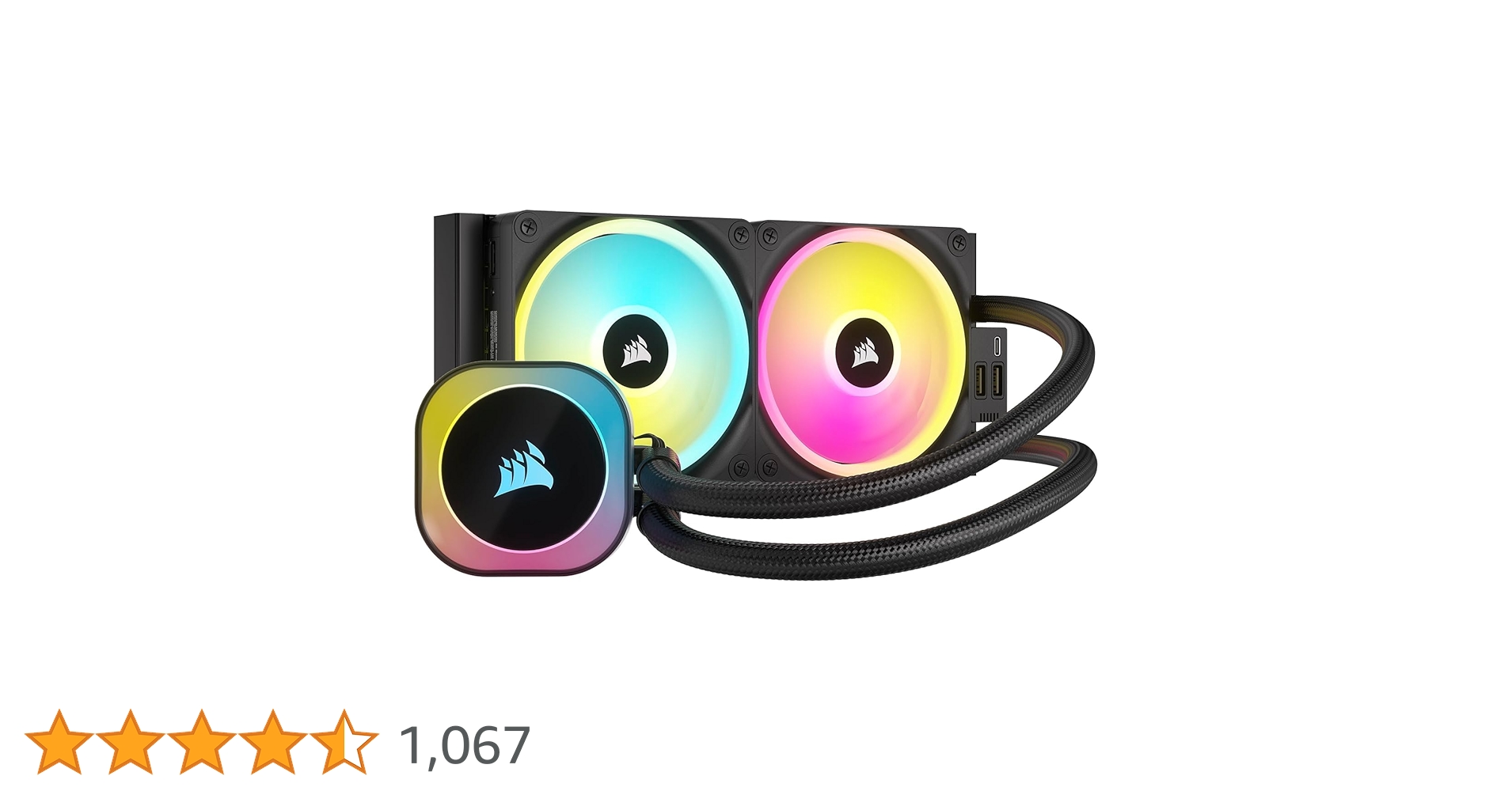 Amazon | Corsair iCUE LINK H100i RGB 簡易水冷CPUクーラー RGB搭載