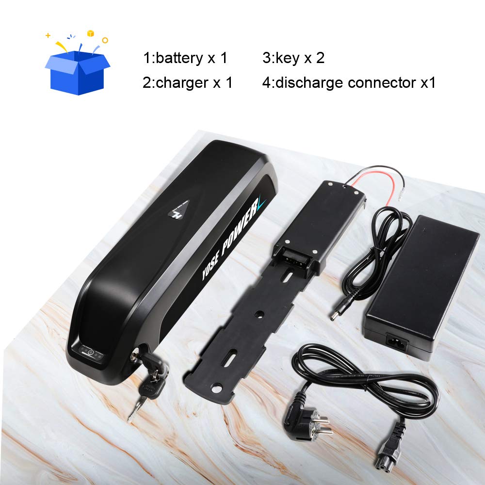 YOSE POWER Hailong E-Bike Batterie 36V Fahrradakku Unterrohr Batterie für 250W/350W/500W/1000W Motor für Mifa Vaun Ebike