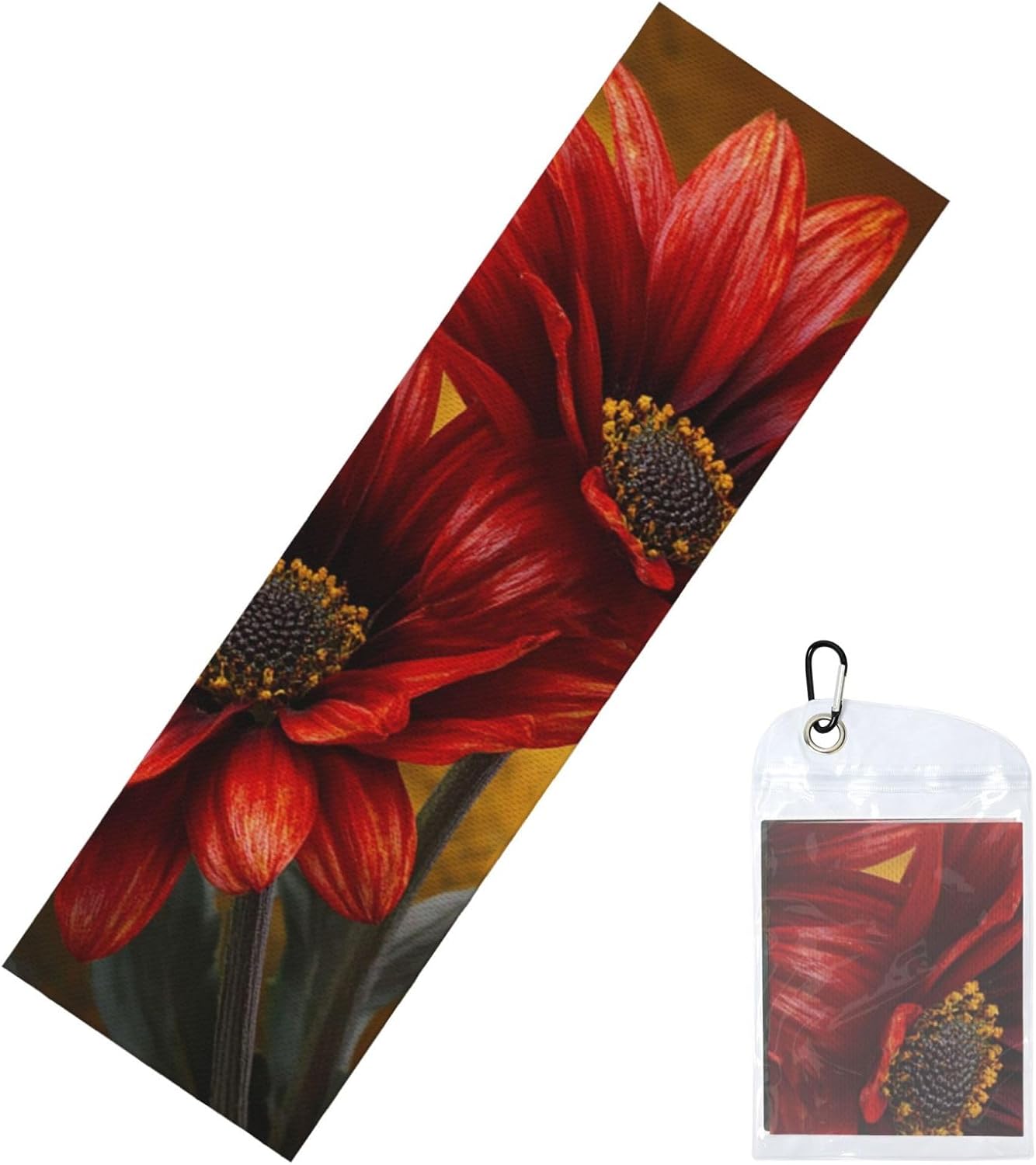 Cooling Towels for Neck and Face (40″x12″) Cool Towel Soft Breathable Ice Towels for Workout Yoga Sport Gym Red Sunflower Towel Neck Microfiber Quick Drying More Activities