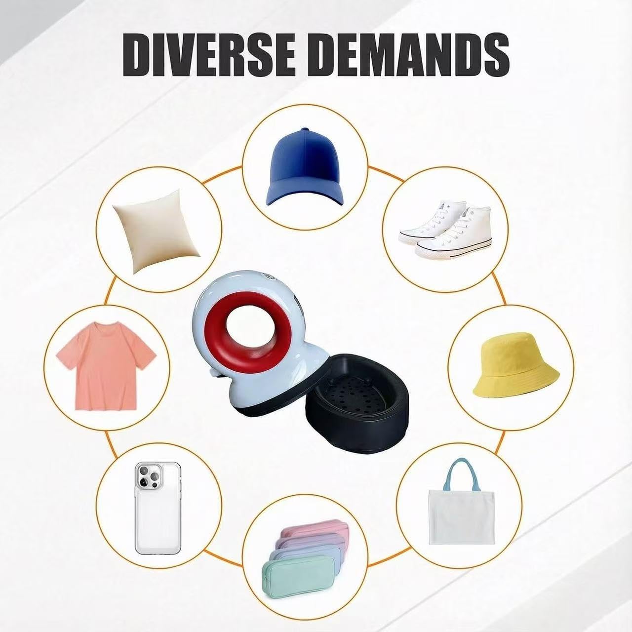 mini Heat Press Machine for T-Shirts with Vibration Function is Compact and Lightweight, Suitable for T-Shirts, Shoes, Hat