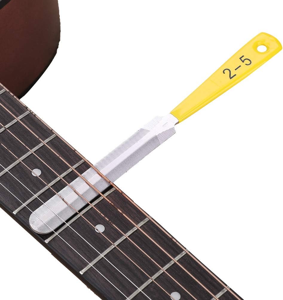 GLOGLOW Professional Guitar Nut Files Set, 3 Piece Stainless Steel Double Edge Files for Bass, Mandolin, Banjo, Ukulele