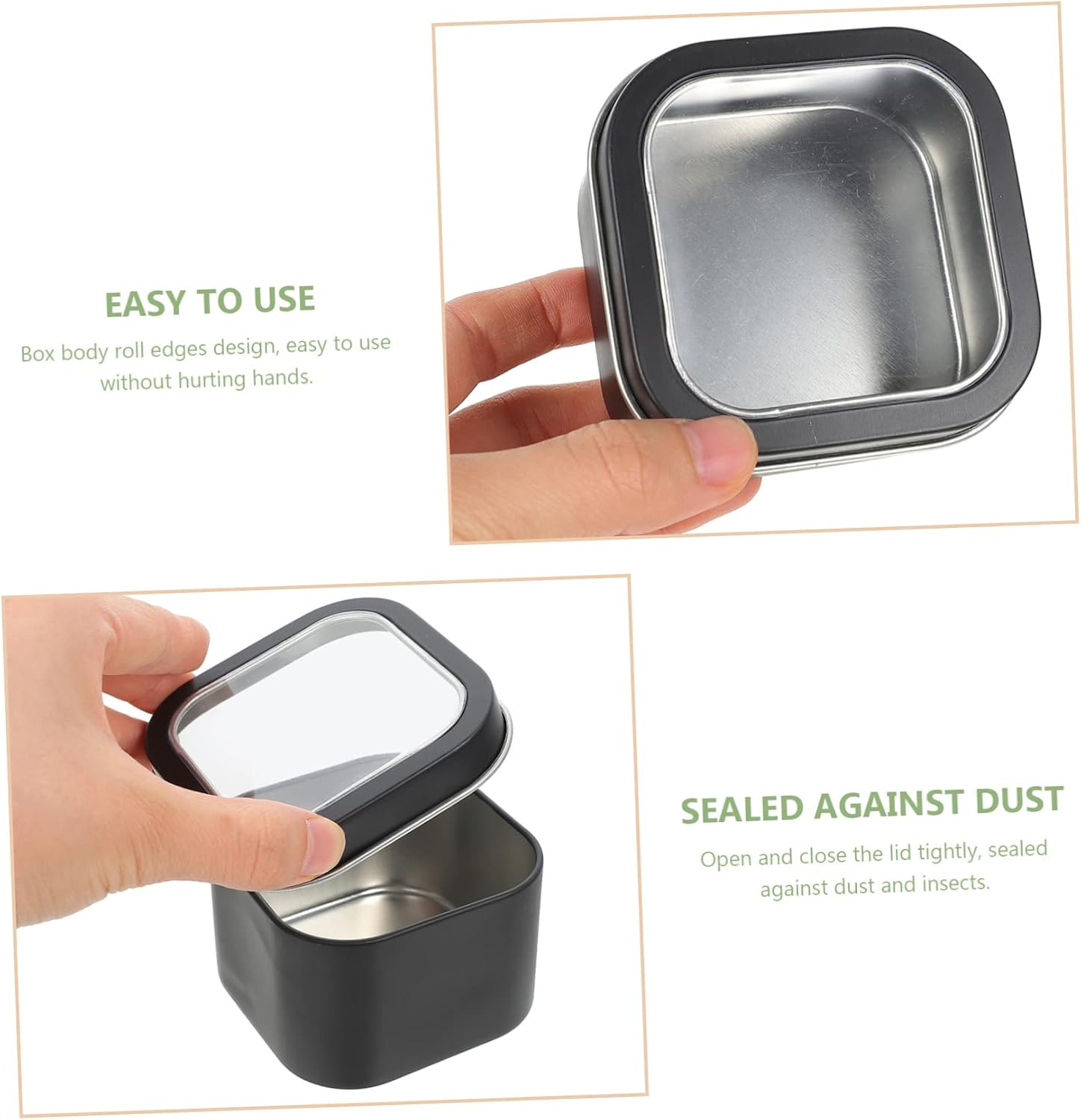 SHINEOFI 8pcs Tinplate Storage Boxes Lids Candle Making Containers Jewelry Storage Jars Vintage Box for Gifts