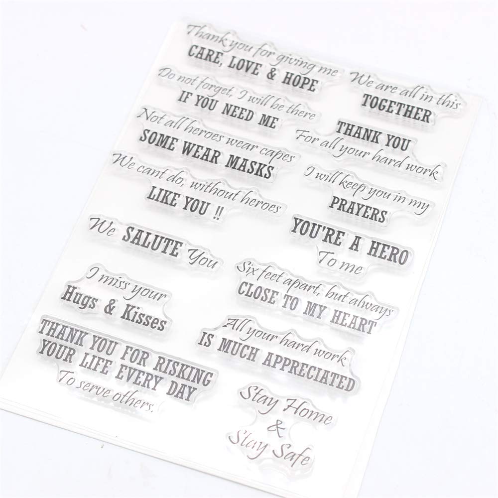 KSCRAFT Caring Sentiments Transparent Clear Silicone Stamp/Seal for DIY Scrapbooking/Photo Album Decorative Clear Stamp Sheets
