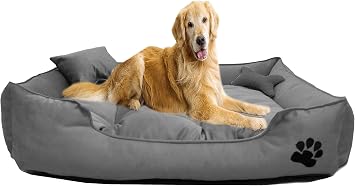 Yıkanabilir Ultra Soft Köpek Yatağı Large (Büyük Irklar İçin) (Gri)